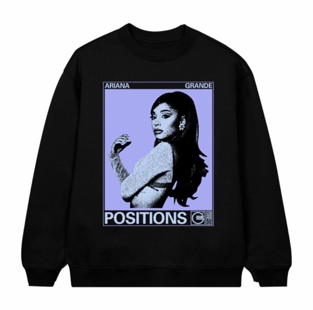 Official Ariana Grande "Positions" Photo Crewneck Sweatshirt Women Plus Size XXL